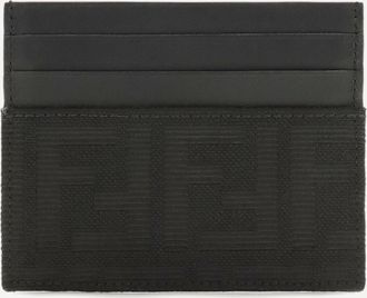 Fendi Portacarte in jacquard FF e pelle Man UNI