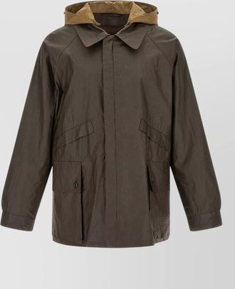 Christophe Lemaire hooded waterproof coat long sleeve design