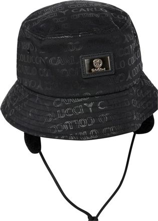 Carlo Colucci Bucket Hat met Gewatteerde Oren - unisex - Hoeden - Zwart - L/Xl - Polyester - Accessoires