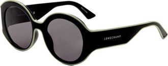Longchamp Womens 53 mm Black Sunglasses