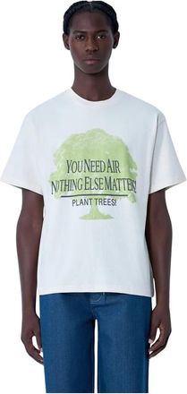 Story mfg. Graphic Print T-Shirt - Heren - T-shirts - Wit - S - Katoen - Tops