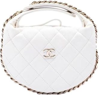 Chanel Pre-owned Quilted Lambskin Handbag - Dames - Pre-owned - Wit - Maat: ONE Size Leer