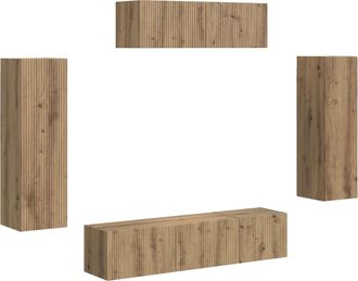 vidaXL Mueble De Tv 5 Uds. Roble Artisan Vidaxl