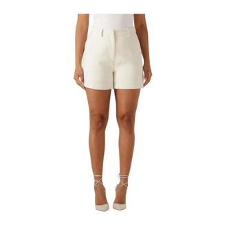 Freebird by Steven Korte Broeken, Dames, Wit, M, Witte Plume Shorts voor Vrouwen