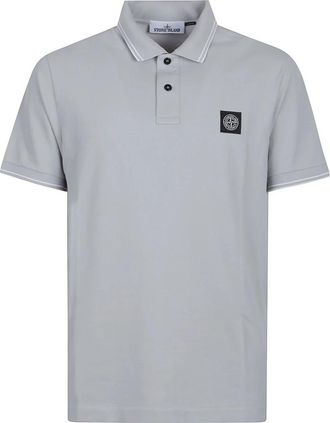 Stone Island Slim Polo Shirt - Heren - Polos - Grijs - 2XL - Tops