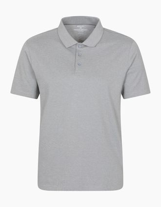 Mountain Warehouse Mens Mountain Warehouse Mens Cordyline Textured Polo Shirt - Grey - Size: 48