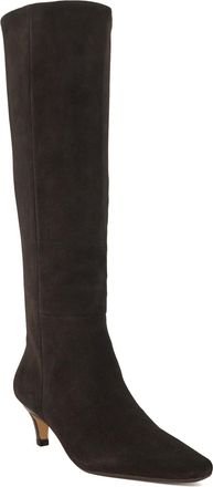 Dune London Ladies SLINK Knee High Low Heel Boots Size UK 5 Stacked Heel Suede Knee High Boots