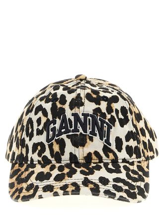 Ganni Embroidery Cap Cappelli Marrone-Donna
