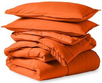 Bare Home All-Season Down Alternative Comforter Set in Orange at Nordstrom, Size Queen