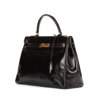 Herm&egrave;s Pre-owned Womens Kelly 32 Shoulder Bag - Black - One Size