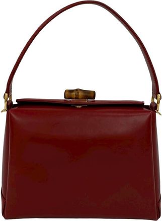 Gucci Pre-owned Gucci Leather Bamboo Satchel Ladies 000 406 0175