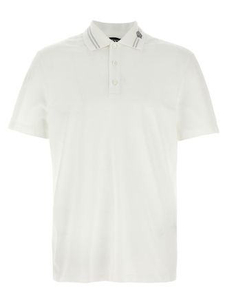 Versace White Cotton Polo Mens Shirt
