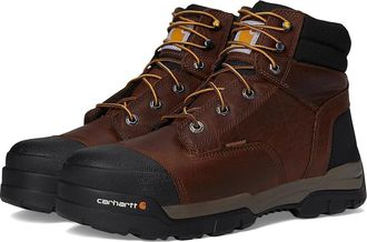 Carhartt Work in Progress 6 Ground Force Waterproof Composite Toe Work Boots Mens Work Lace-up Boots Brown Oil Tanned Leather : 10.5 D - Medium
