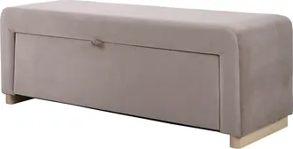 Vente-Unique Banco arcón - Terciopelo - Gris topo - CAPINO