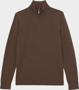 Reiss Men & apos;s Blackhall Merino Wool Half-Zip Funnel Neck Sweater