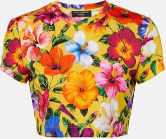 Dolce & Gabbana Floral cotton crop top
