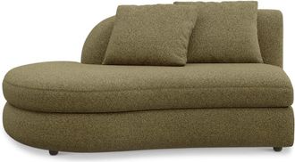 Castlery Fable Left Chaise Customized, Performance Boucle Moss, Spill Resistant, Ultra Deep Seats for Castlery Chairs