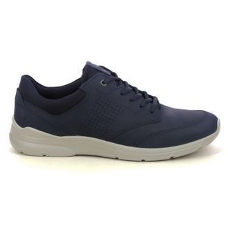 Ecco Ecco Irving 511734 Leather Mens Lace Up Trainers - Night Sky Night Sky - Size:UK 12-12.5