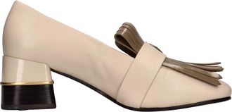 Tory Burch Leren Pumps - Dames - Pumps - Beige - 40 1/2 EU - Leer - Schoenen