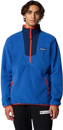 Columbia Mens Sequoia Grove Half Zip Fleece, Mountain Blue/Collegiate Navy/Spicy, S