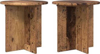 vidaXL Soporte De Plantas 2 Uds. Madera Envejecida 40 X 40 X 40 Cm Vidaxl