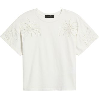 Rag & Bone Floral Cutout T-Shirt in White at Nordstrom, Size X-Small