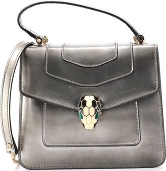 Bulgari Serpenti Top Handle Bag Patent Small