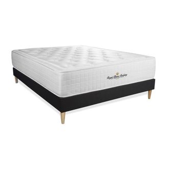 Royal Palace Bedding Royal Palace Bedding - Base Tapizada Negro + Colch&oacute;n Con Espuma Viscoel&aacute;stica 140 X 190