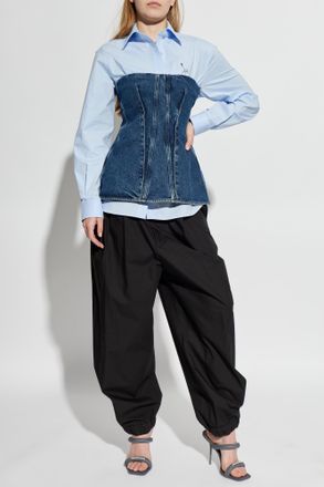 Moschino Pleated Trousers, Womens, Black