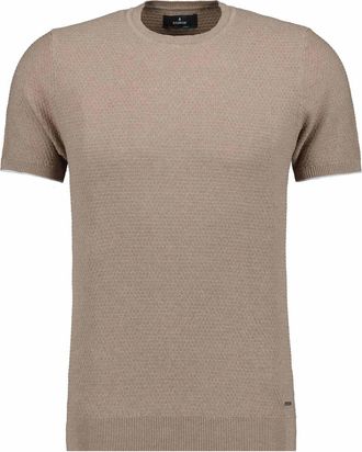 Ragman Rundhalspullover RAGMAN, Herren, Gr. 58, beige (beige, melange), 100% Baumwolle, ohne Ausschnitt, Pullover Rundhalspullover