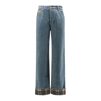 Burberry Wide Jeans, male, Blue, Size: W32 Dexter Jeans