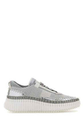 Chlo&eacute; Grey Lace-up Sneakers