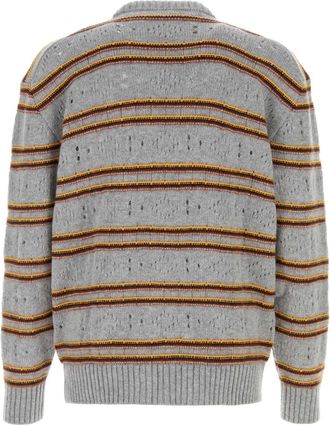 Marni Mens Roundneck Sweater Gray Cashmere