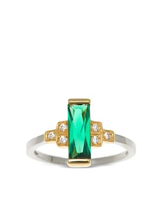 V by Laura Vann Audrey crystal-embellished ring - Silver