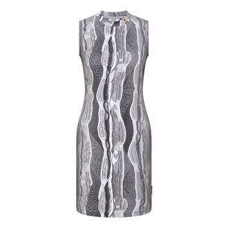 Carlo Colucci Bodycon Jurk - Dames - Korte kleedjes - Grijs - XL - Katoen - Kleedjes