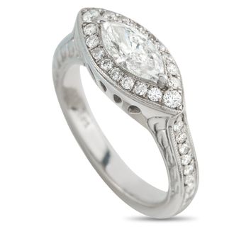 Luxury Bazaar 14K White Gold 1.05ct Diamond Ring MF35-051526