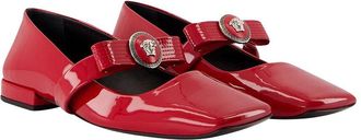 Versace Womens Calfskin Gianni Ribbon Flat, Never Worn (Authentic Pre-Loved)