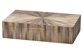 Jamie Young Co. Palm Marquetry Decorative Box in Grey at Nordstrom