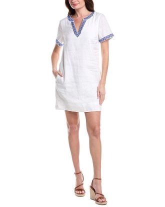 Tommy Bahama Two Palms Coastal Tiles Linen Shift Dress