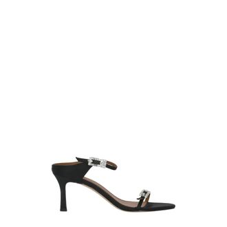 Kurt Geiger Heeled Mules, female, Black, Size: 8 US Strass Double Buckle Heeled Mule