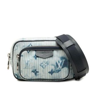 Louis Vuitton Pre-owned Outdoor Pouch - Dames - Pre-owned - Blauw - Maat: ONE Size Zijde