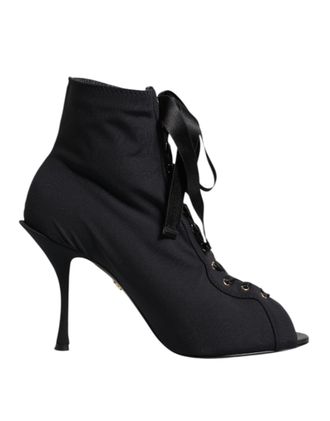 Dolce & Gabbana Hakken Peeptoe Veterlaarzen