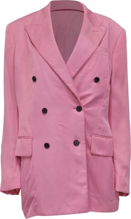 Tom Ford Double-Breasted Blazer in Pink Viscose