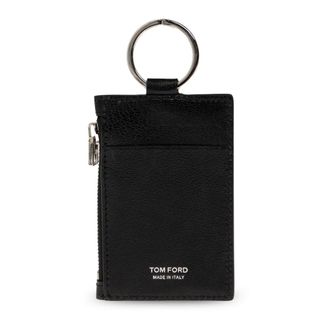 Tom Ford Wallets & Cardholders, male, Black, Size: ONE SIZE Card Holder with Keyring