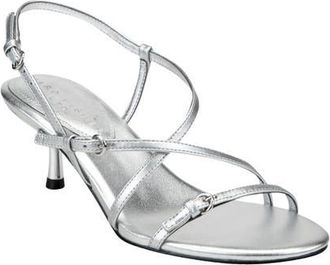 Marc Fisher Nylah Slingback Sandal in Metallic Silver at Nordstrom, Size 8.5