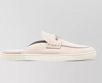 Christian Louboutin chanme leather loafers metal hardware rubber sole