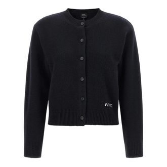 A.P.C. A.p.c., Truien & Vesten, Dames, Blauw, M, Wol, Lila Cardigan
