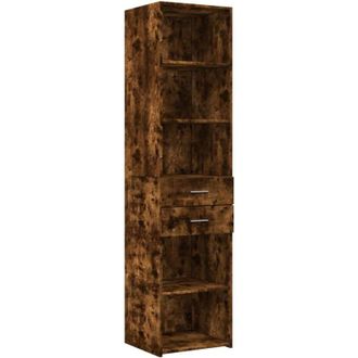 vidaXL Highboard Smoked Oak 45x42.5x185 cm Engineered Wood Vidaxl