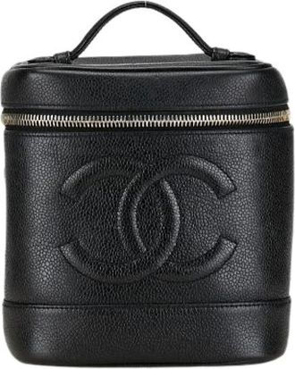 Chanel Pre-owned Handbags, female, Black, Size: ONE SIZE Pre-owned Leather Handbag