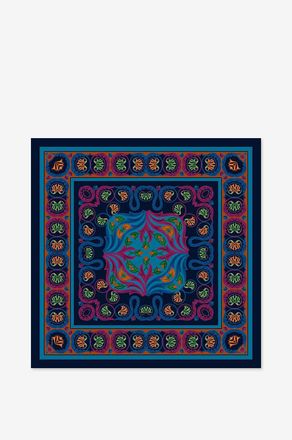 Etro Quadratisches Seidentwillhalstuch mit Bl&uuml;tenprint